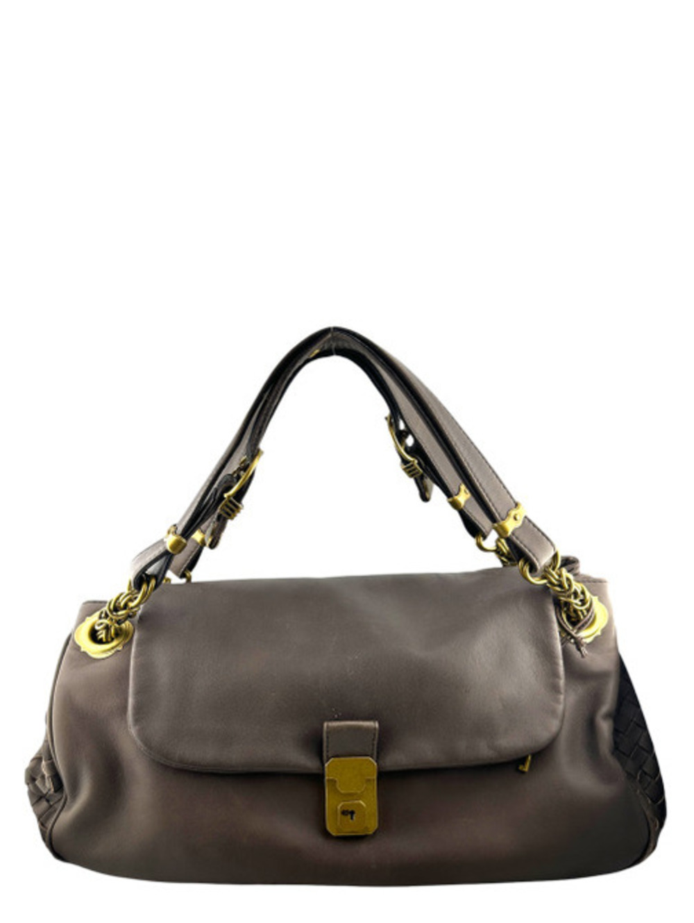 Bottega Venta Nappa Intrecciato Old Petra Napoli Bag